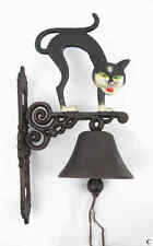 Cloche Murale Sonnette de Porte Chat Fonte Métal Navire Décoration Jardin