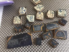 Lot tampons scolaires anciens timbres école imprimerie lettres bois