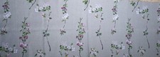 COUPON TISSU EN LIN FLEURS DE