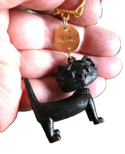 Ancien porte cle chat - porte,