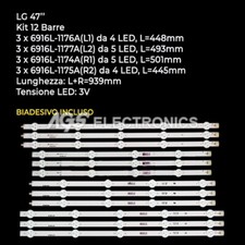 KIT 12 BARRES BANDE TV LED LG