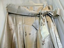 Jupe Soirée Satin Gris-argenté_ Imprimés ton-sur-ton _Taille ajustable // NEUF