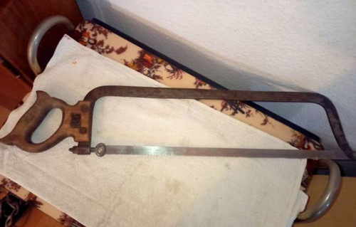 Antique butcher saw marquee - saw,