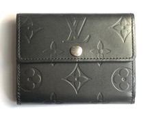 SUBLIME authentique RARE PORTEFEUILLE PORTE MONNAIE Louis VUITTON CUIR gris TTBE
