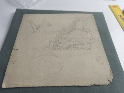Ancien dessin crayon sujet - au,