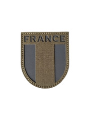 Ecusson/patch France velcro noir-kaki - Livraison gratuite