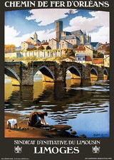 Affiche chemin de fer Orléans - Limoges