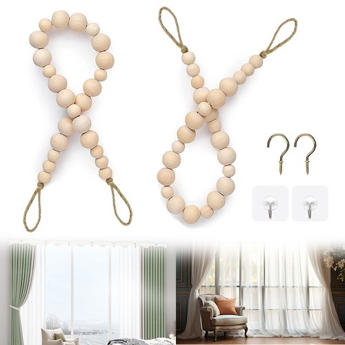 2pcs attaches rideau perle - attaches,