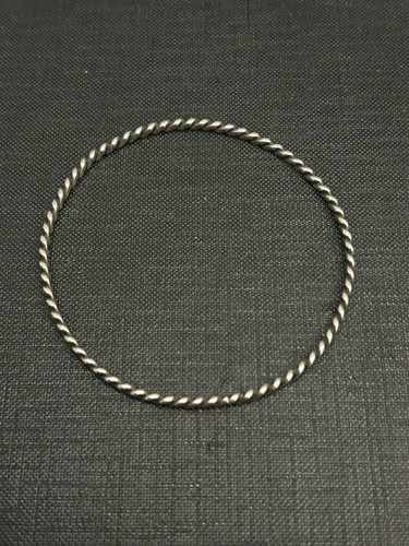Bracelet jonc argent massif - en,