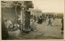 Maroc, Scène animée d'une ville marocain  Vintage silver print. Tirage ar
