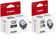 PACK de 2 CARTOUCHEs CANON NOIR 575 + COULEUR 576 / noire pg-575 + cl-576 pas xl