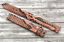 Ceintures Ceinture Python Rose Plat Vrai Cuir Bracelet 12 MM Promotion Femme