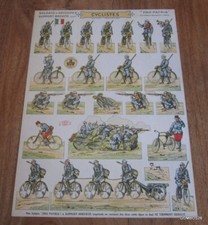 PLANCHE SOLDATS A DECOUPER  ARMEE FRANCAISE CYCLISTES  / H. BOUQUET