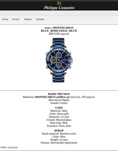Montre philippe costantin blue - montre,