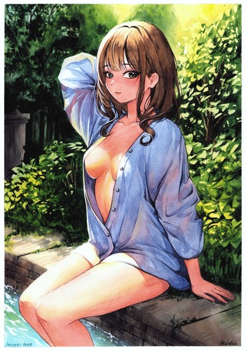 Manga aquarelle œuvre - manga,