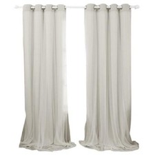 Rideaux voile multicouches Deconovo 280 x 140 cm lot de 2 pièces beige clair ...