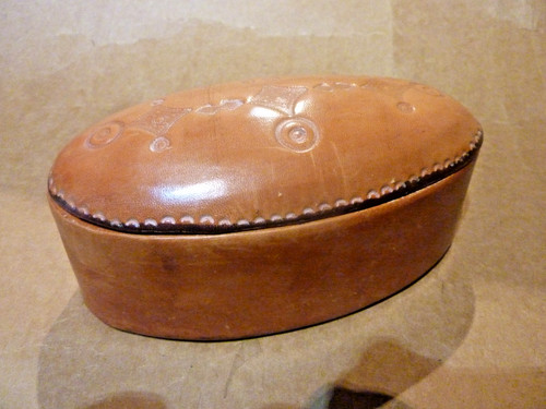 Boite bijoux touareg cuir - touareg, en