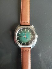 Montre homme vintage CERTINA DS2 Jour Date acier  etat Nos Cadran Vert Vintage