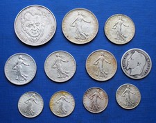 Lot, Monnaies Argent dont 100