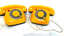 Ancien Jouet Téléphone Orange 1974 Mehanotehnika