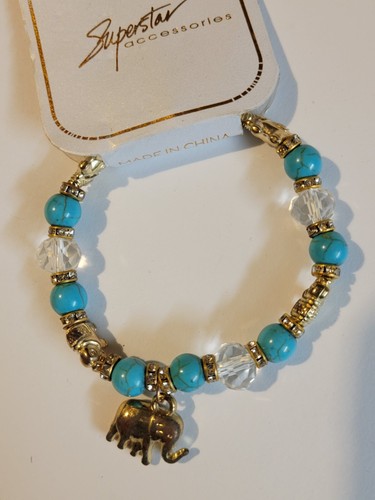 Beaded stretch bracelet with - beaded,