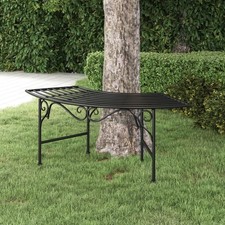 Banc Tour d'Arbre 113 cm Noir