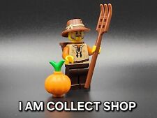 LEGO MINIFIG PAYSAN CASTLE MEDIEVAL AVEC ACCESSOIRES "CHAPEAU RARE" (NEUF)