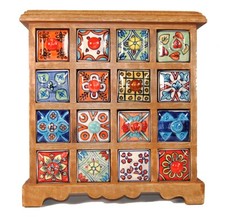 Coffre De Rangement En Céramique Indien En Mangue Commerce Équitable 7Kg 35Cm