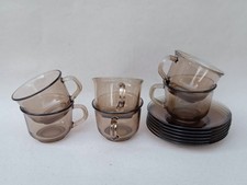 6 tasses à café en verre
