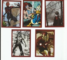 Vignette collector Rouge Album 80TH ANNIVERSARY-lot 5 cartes-autre vignettedispo