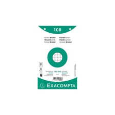 Fiches bristol - 125x200mm - Petits carreaux - Perforées - Blanc - Lot de 100 - 