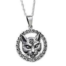 Pendentif pentacle chat 20