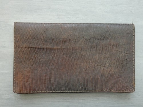 Ancien grand portefeuille cuir - ancien,