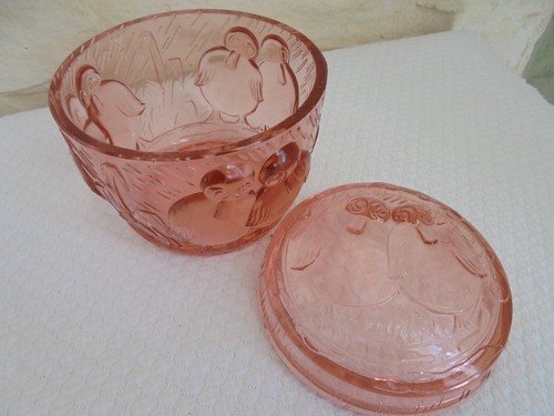 Sucrier verre rose - en,