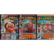 Lot de 3 albums "LES CRADOS" NEUF ET COMPLET French Garbage Pail Kids. ATLAS