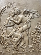 Plaque Albatre Amour & Ange Scene Romantique Angel