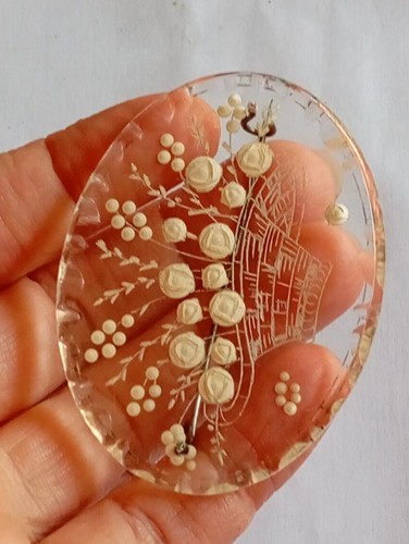 Broche vintage lucite - broche,