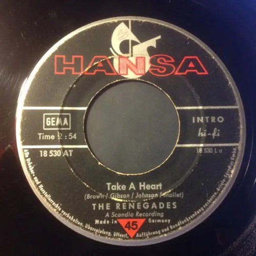 The renegades single vinyle - renegades, 7"
