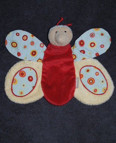 Peluche doudou papillon plat - papillon,