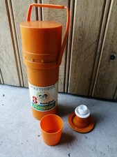BOUTEILLE THERMOS THERMOCHO REMOND POLYTHERME vintage orange made in France 