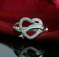 Bague dauphin tige - dauphin, fendue