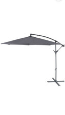 Parasol déporté sur pied Malta gris ø 300 cm