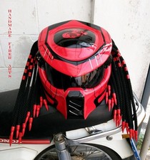 CASQUE DE MOTO PREDATOR PERSONNALISÉ ROUGE
