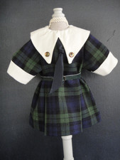 Robe pour poupée Bleuette  27 cm + Chaussures . "Parc Monceau" reproduction