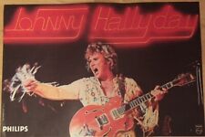 Johnny Hallyday - Affiche Originale de Concert 1982 - 38x58cm