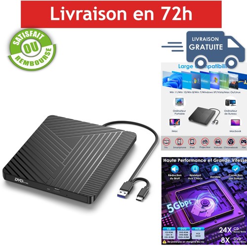 Lecteur dvd externe - usb, 3.0