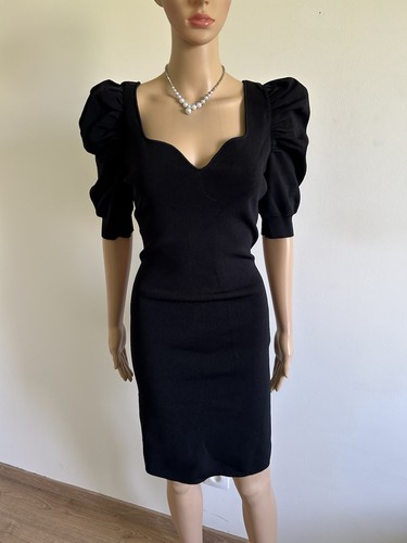 Robe noire manches courtes - noire,