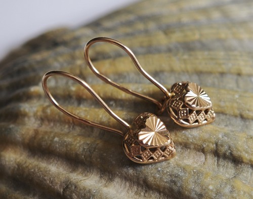 Boucles oreilles 14k cœur - boucles,