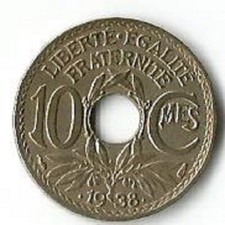 Fautée 10 centimes .1938