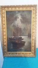 ANCIEN TABLEAU HUILE SUR